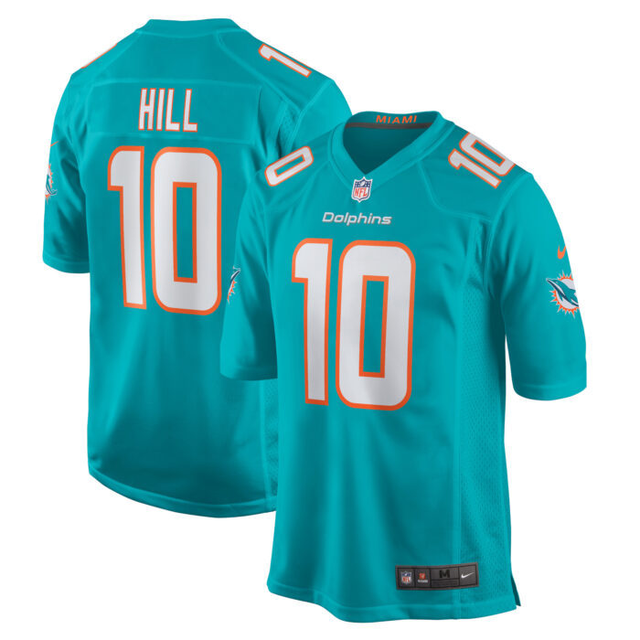None Men's MIA Dolphins Cost-Effective Game Jersey for NFL Fans